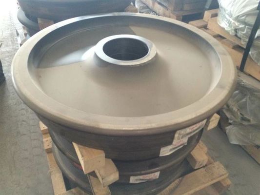 Wear Resistant Steel Rail Wheels Powder Coating Surface 42CrMo 60E Material