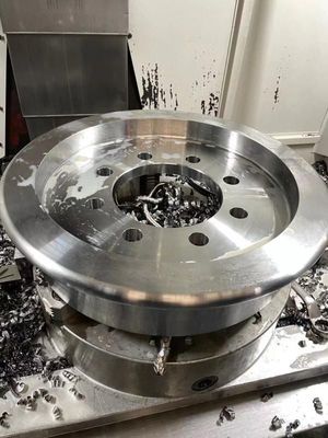 Driven Steel Crane Wheels , Forged Railroad Car Wheels For Bridge ODM