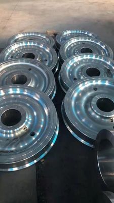 Driven Steel Crane Wheels , Forged Railroad Car Wheels For Bridge ODM