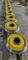 Ruedas del remolque del camión del carril del diámetro 640m m del EN 10204 con color de pintura amarillo