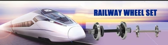 Conjunto completo de ruedas de tren forjado con frenos ideal en el mercado